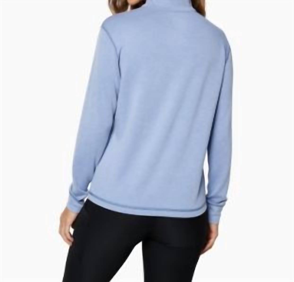 Damen-Seidenfleece-Pullover mit kurzem Reißverschluss