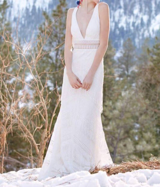Woodrose Cutout Back Bridal Gown