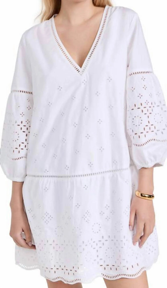 Eyelet Mini Dress