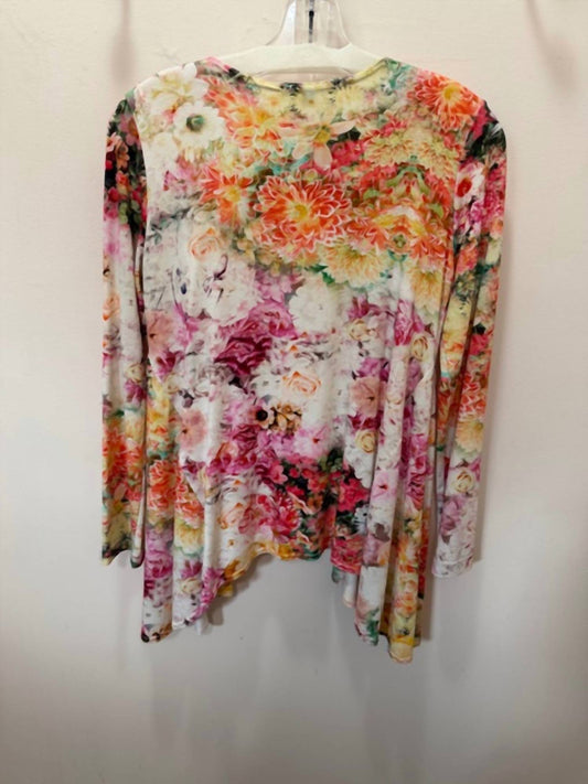 Women's Floral Open Front Knit Cardigan