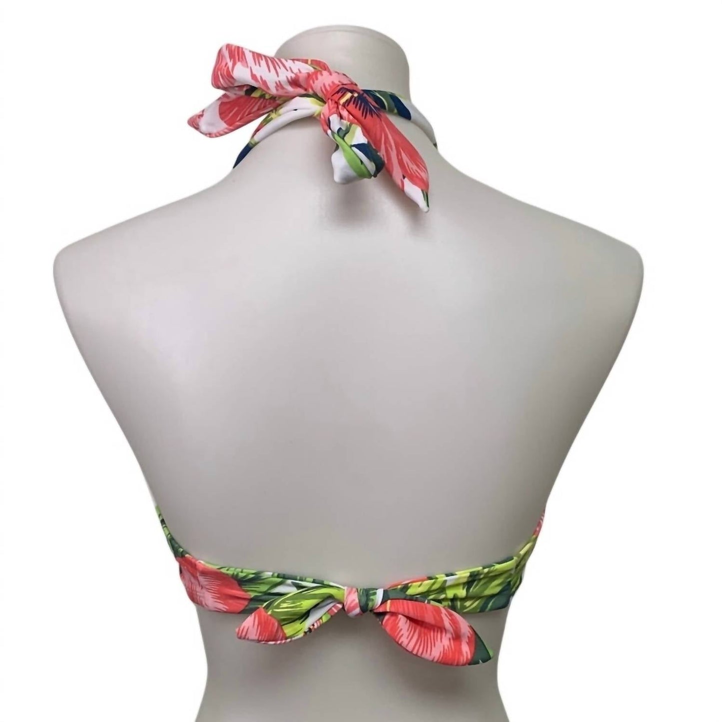 Damen trägerloses Bikini-Top mit Blumenmuster und abnehmbaren Trägern