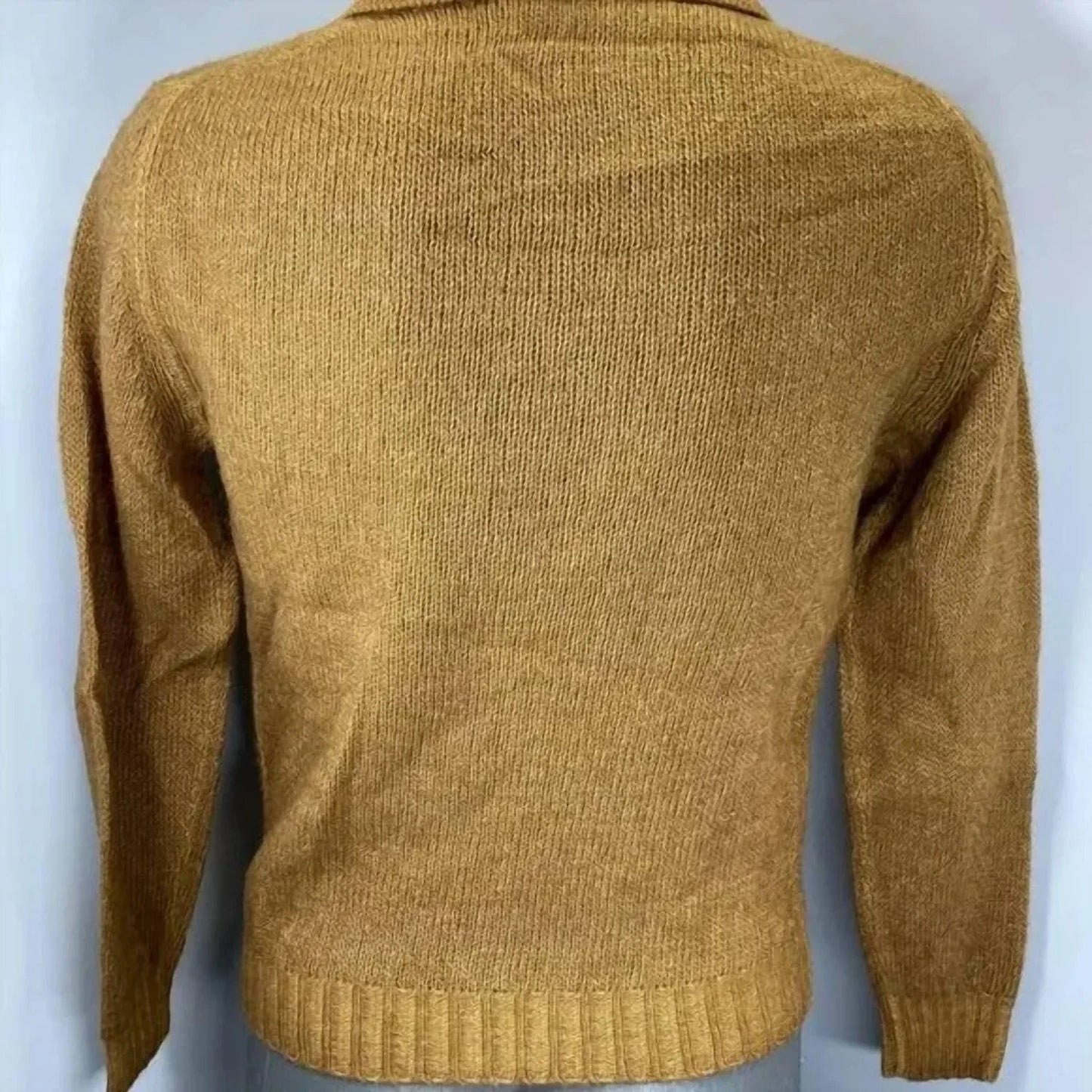Herren-Pullover mit Kragen aus Wolle und Alpaka-Mischung