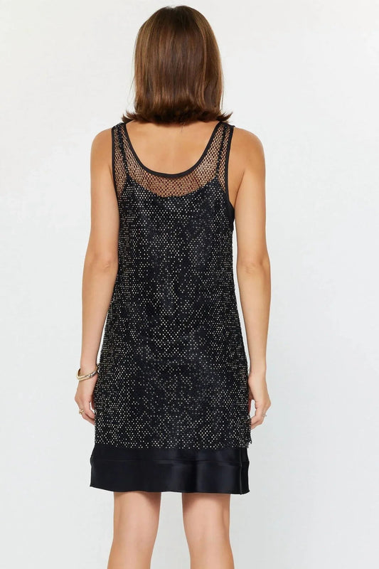 Women's Rhinestone Mesh Dress