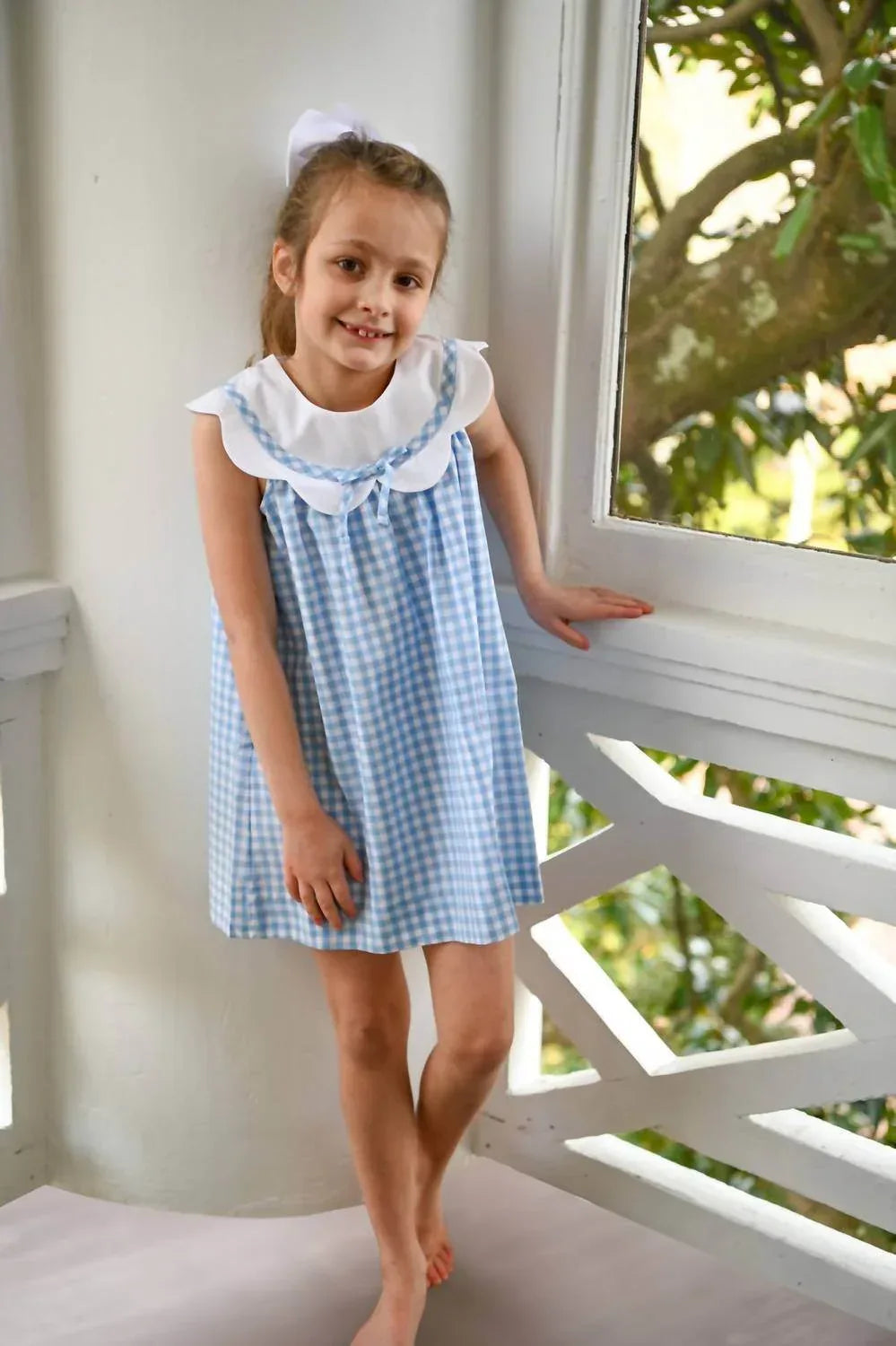 Girl's Charlotte Scalloped Dress