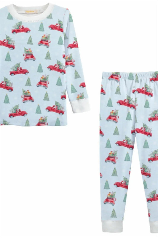 Boy's Santa Is Coming Printed Kid Pajama Set