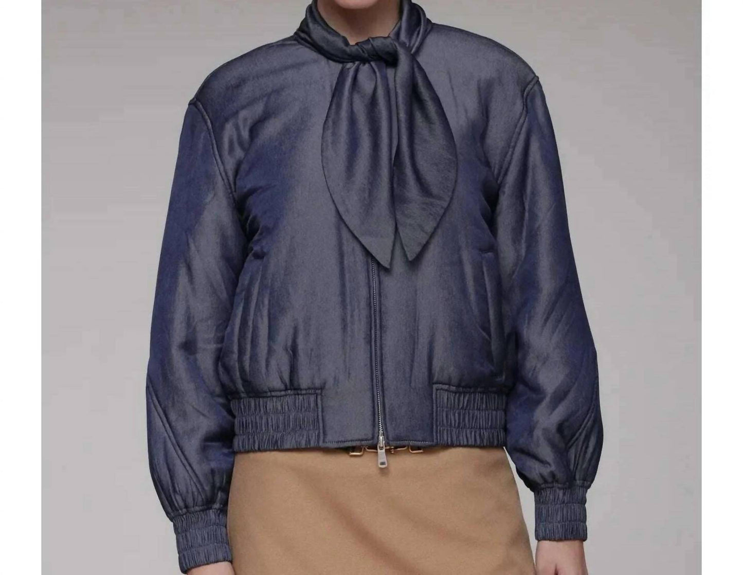 Schal mit Chambray-Jacke