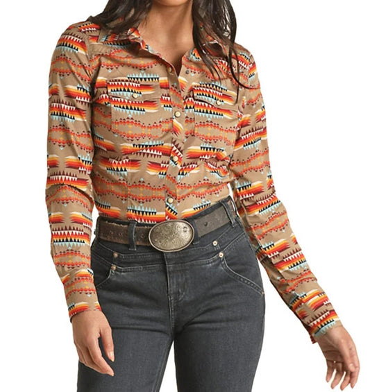 Aztec Snap Western Shirt