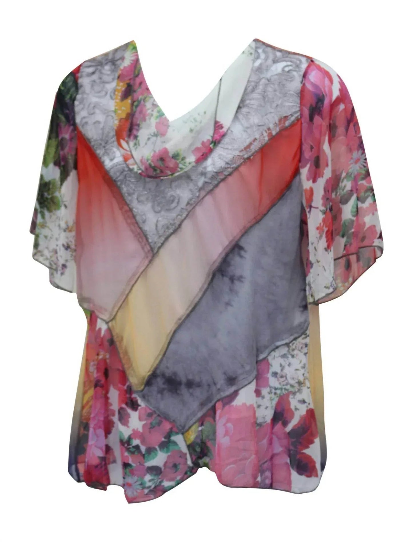 Floral Cowl Neck Top