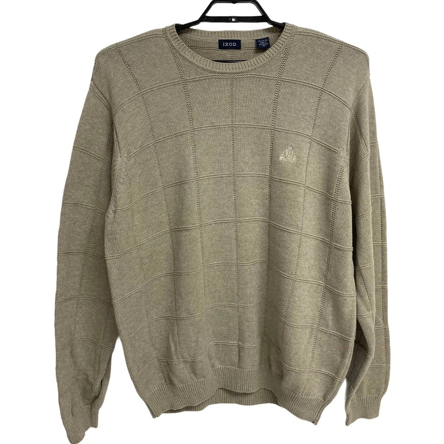 Herren Fall Classic Fensterkaros Pullover mit Rundhalsausschnitt