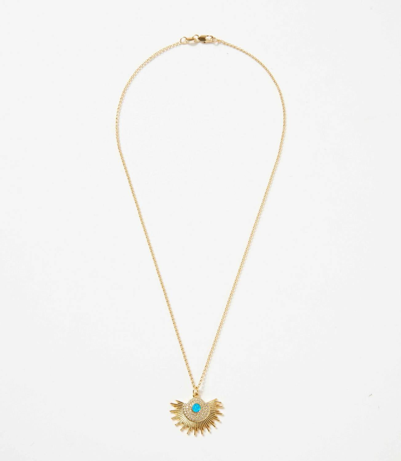 Women's Opal Sunburst Necklace