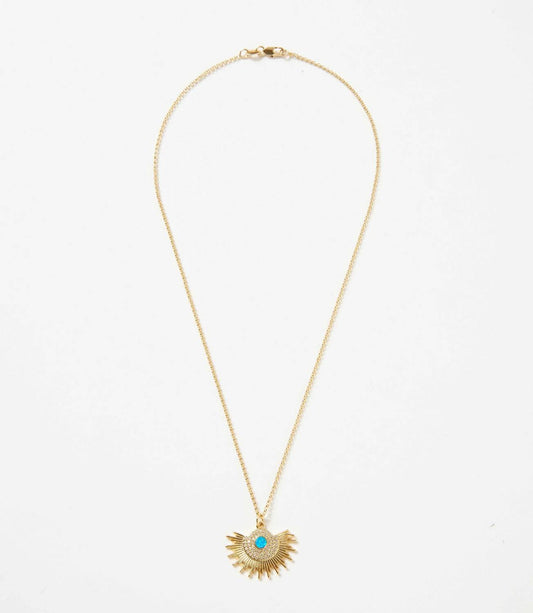Women's Opal Sunburst Necklace