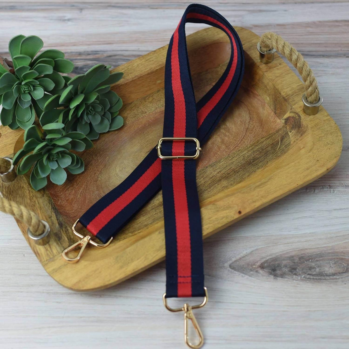 Women's Preppy Stripe Adjustable Crossbody Bag Purse Guitar Strap