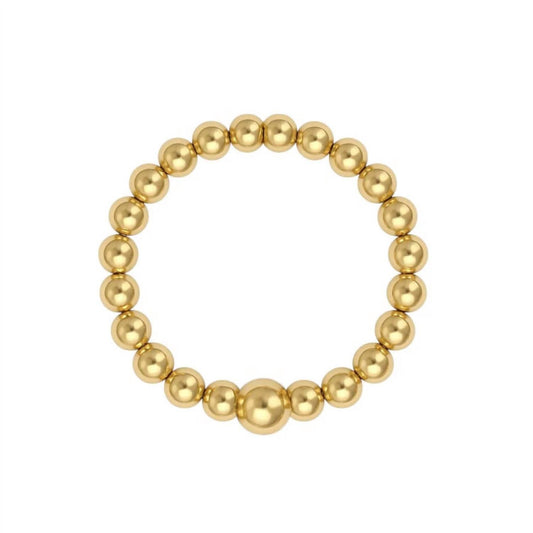 Klassischer Damen-Stretchring mit 2 mm Perlen