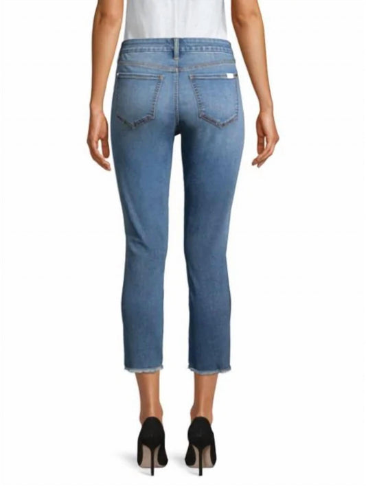 Fray Hem Crop Skinny Jeans