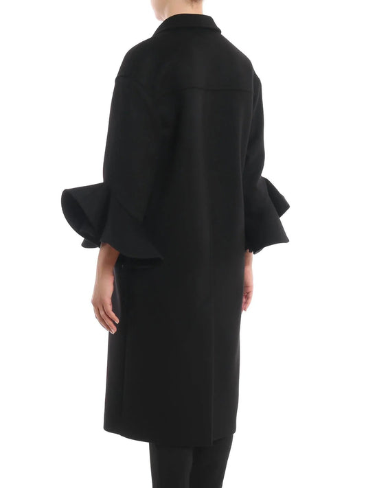 Frill Sleeves Compact Drap Coat