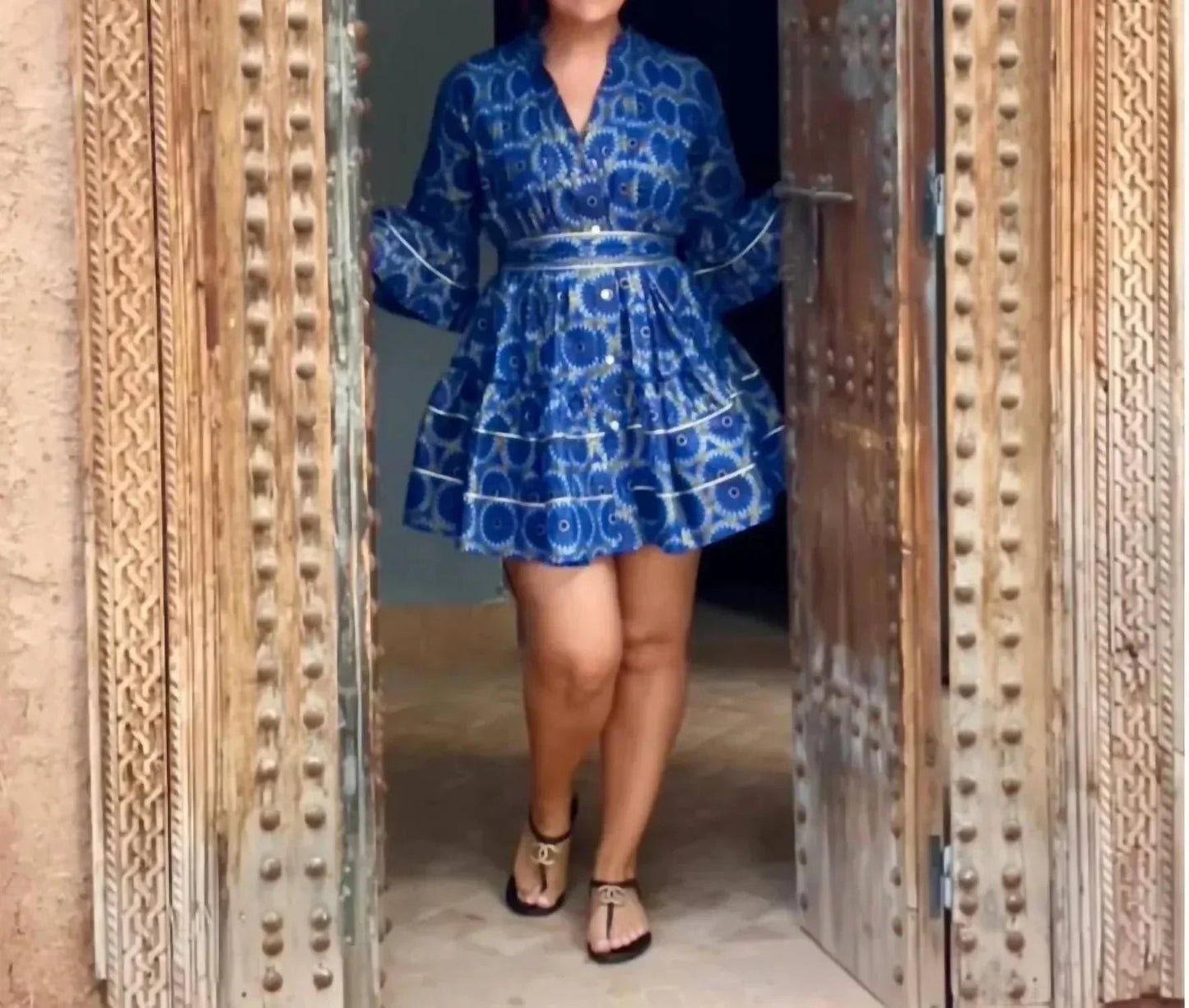 Pompadour Boubou Mini Dress
