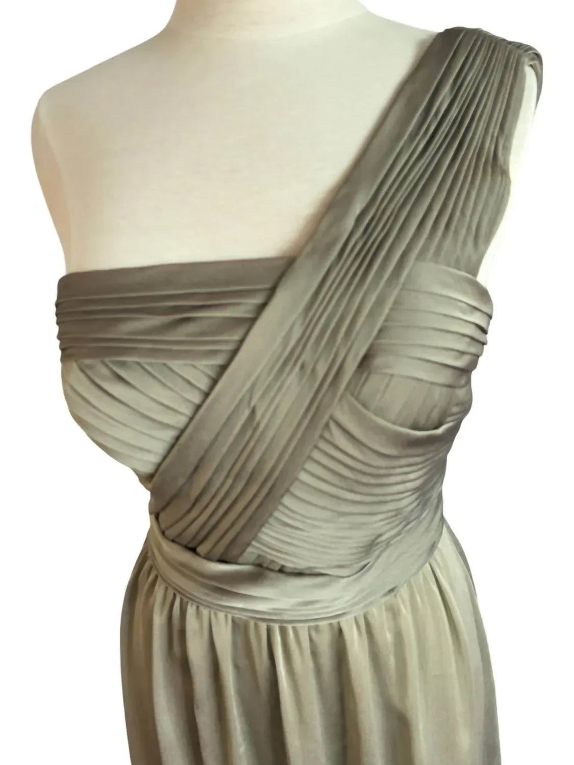 Damen Brautjungfernkleid mit einer Schulter und changierendem Glanz