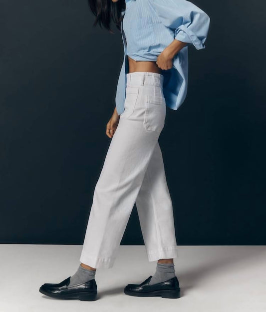 Colette Denim Cropped Wide Leg Jeans