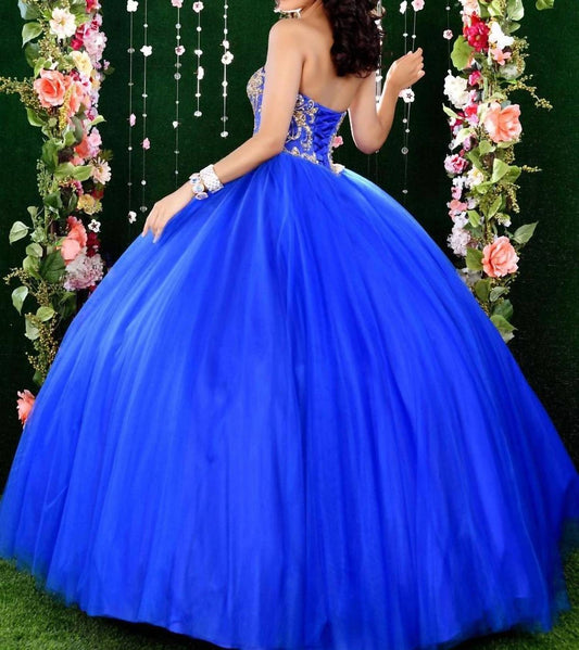 Beaded Tulle Prom Dress