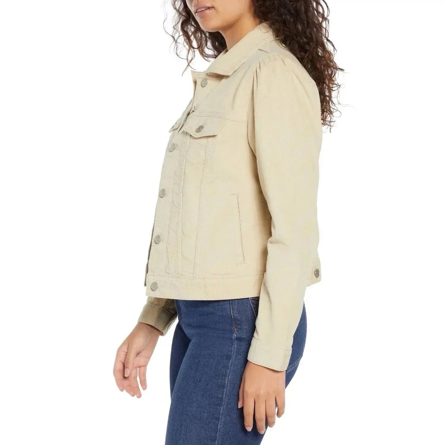 Puff Sleeve Corduroy Jacket