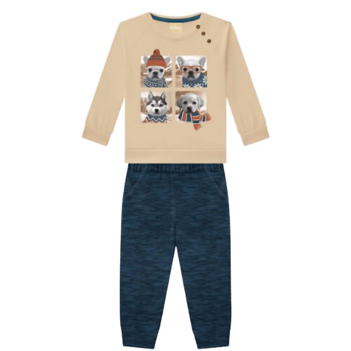 Boys Festive Pups With Joggers Set