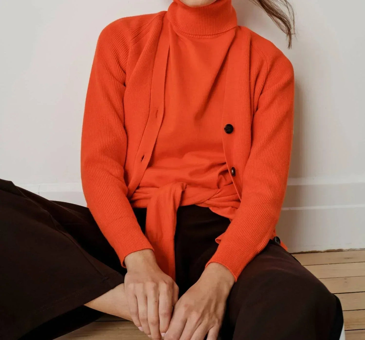 Renee Savvy Feinstrick-Raglan-Rollkragenpullover