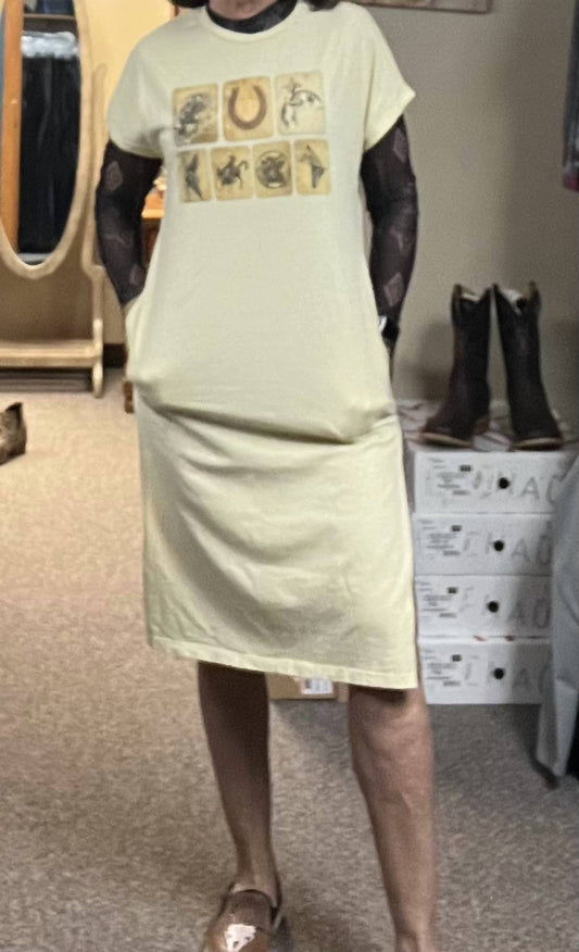 Women's Tshirt dress with side pockets