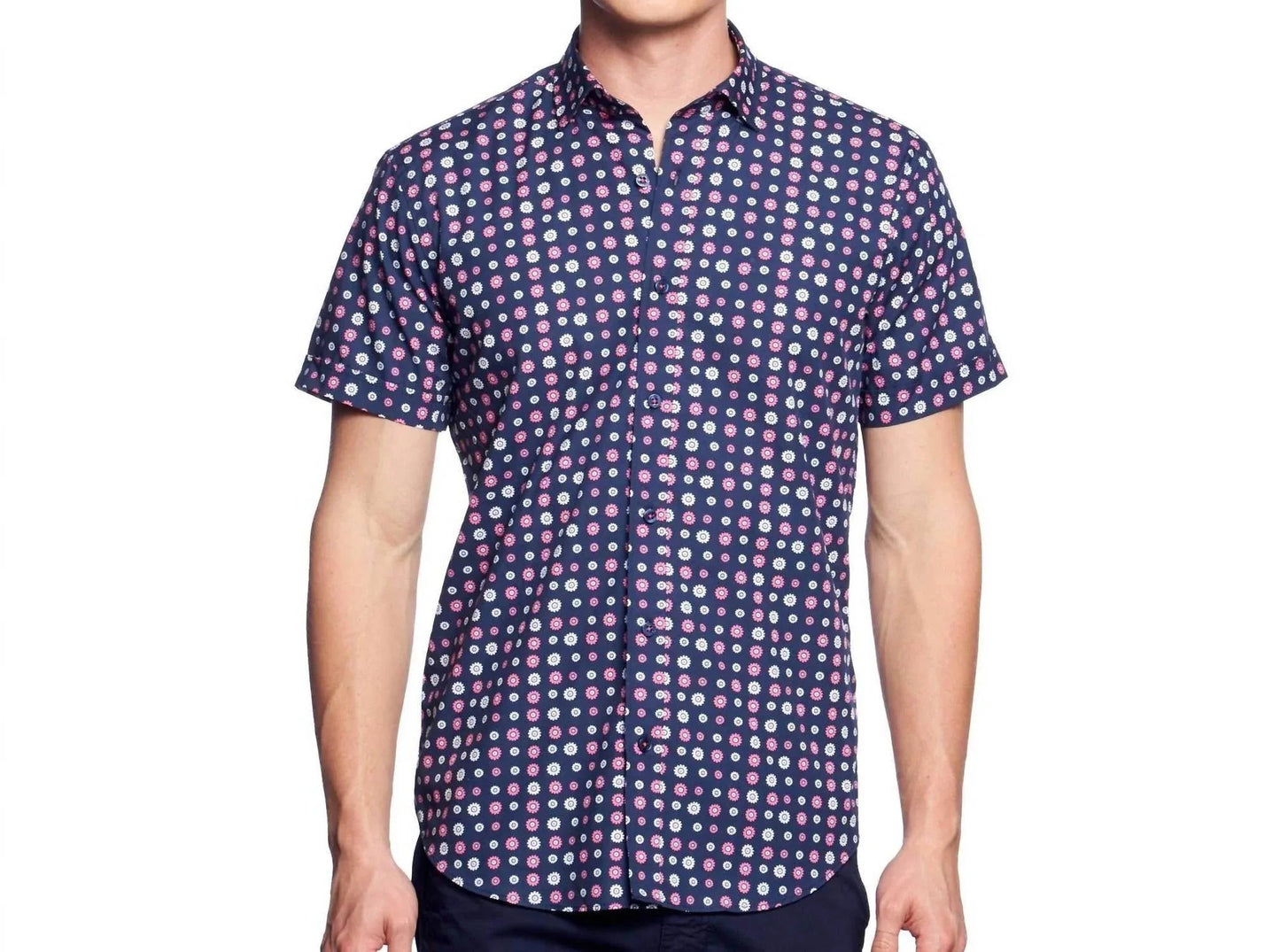 Flower Power Short Sleeve Button Down Shirt