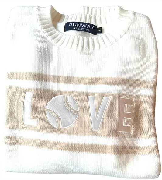 Tennis Love Rundhals-Pullover