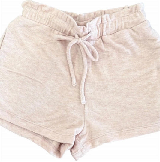 Mädchen-Shorts aus Hacci-Jersey mit Kordelzug