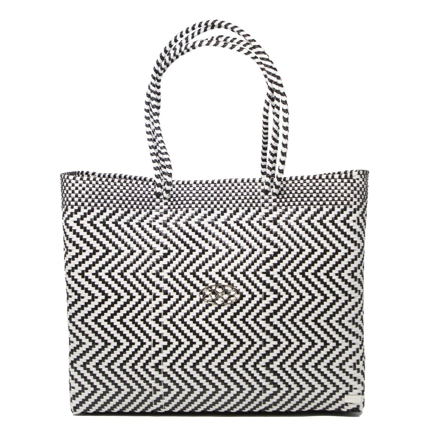 Damenhandtasche mit Chevron-Muster und abnehmbarer Clutch
