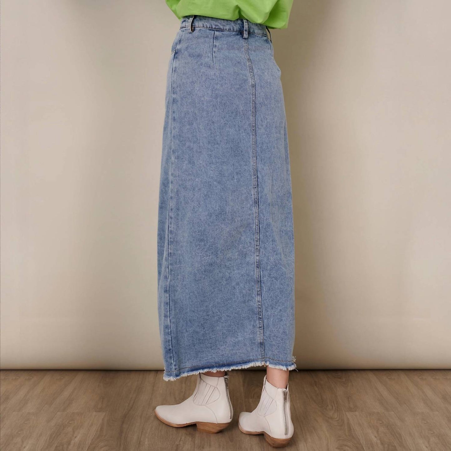 Asymmetrischer Jeans-Maxirock