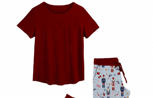 Women's Short Sleeve Top And Jogger Pants Set