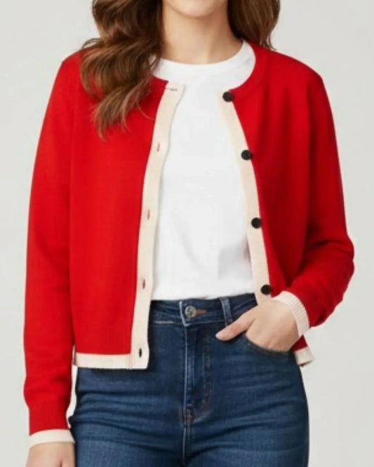 Gwendy Knopfleisten-Strickjacke