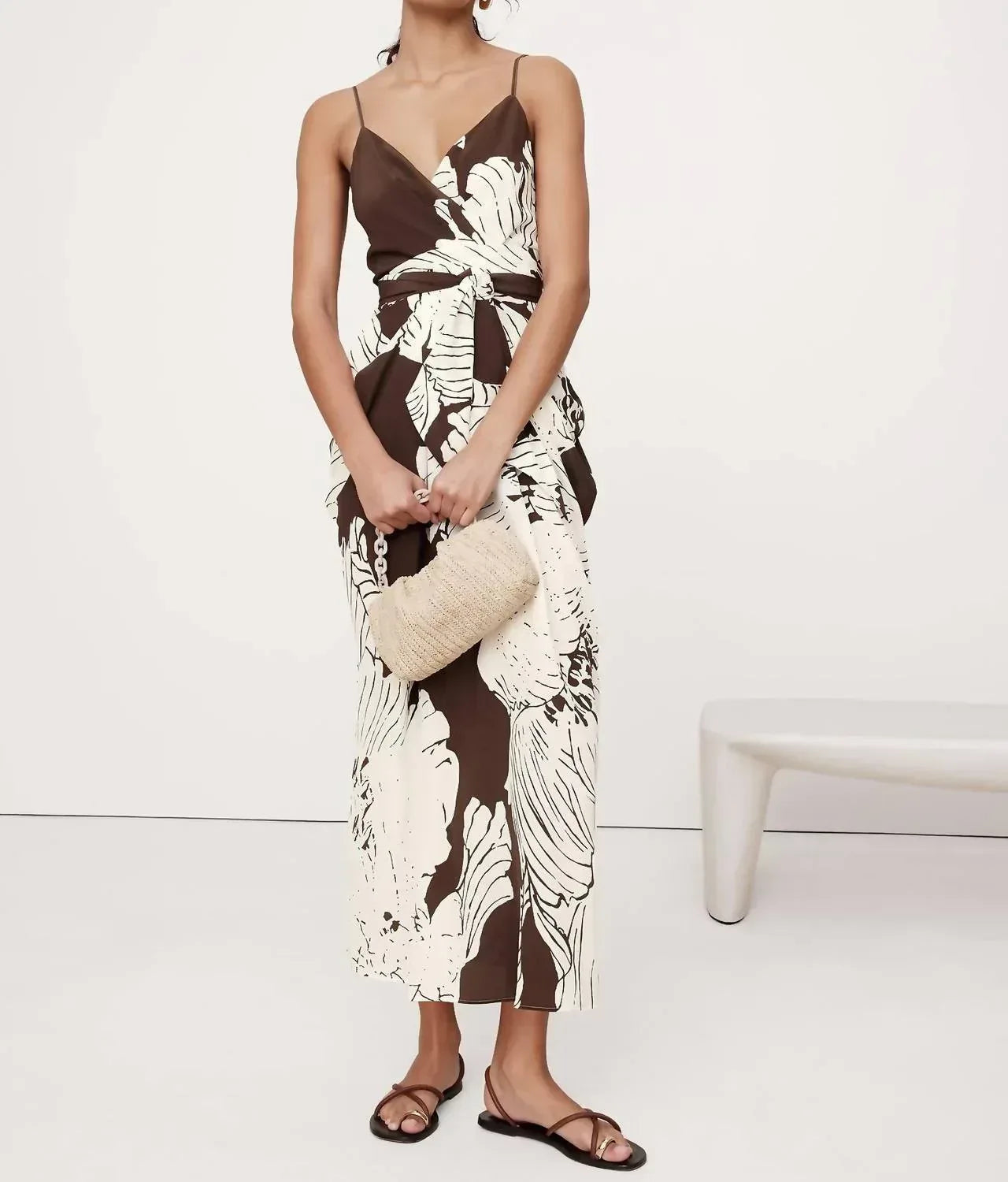 Mattseiden-Wickelkleid – Petite