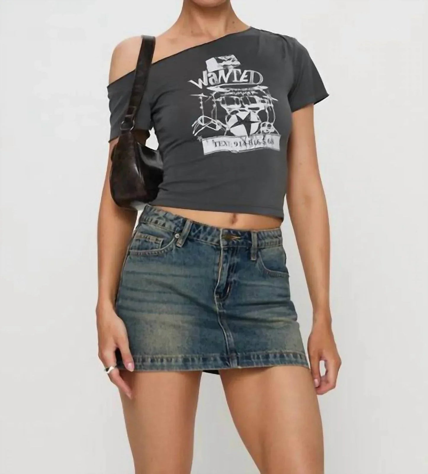 Ribbon Stamp Mini Skirt