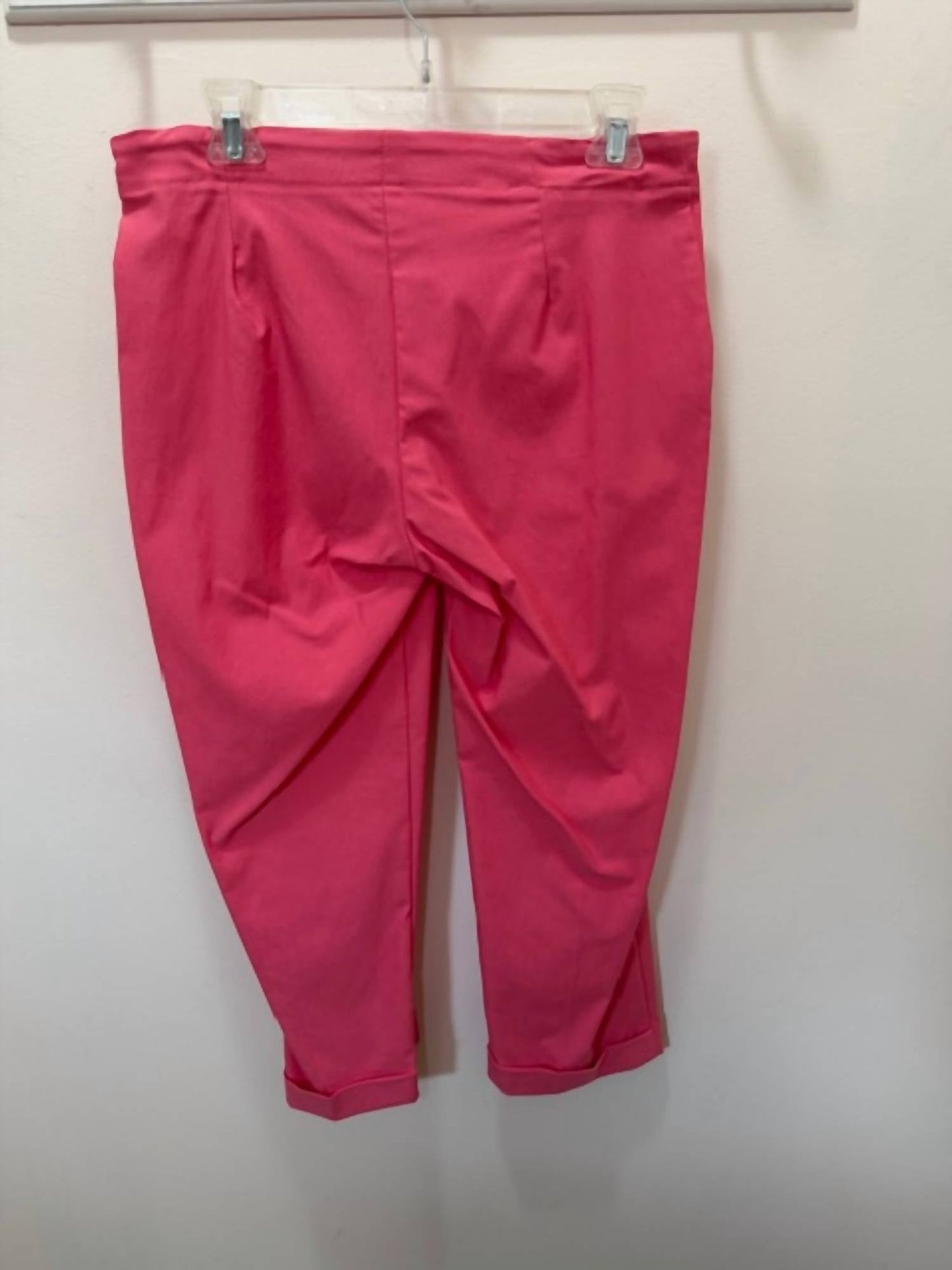 Women's Button Front Cuffed Crop Pant