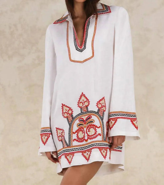 Embroidered Short Dress