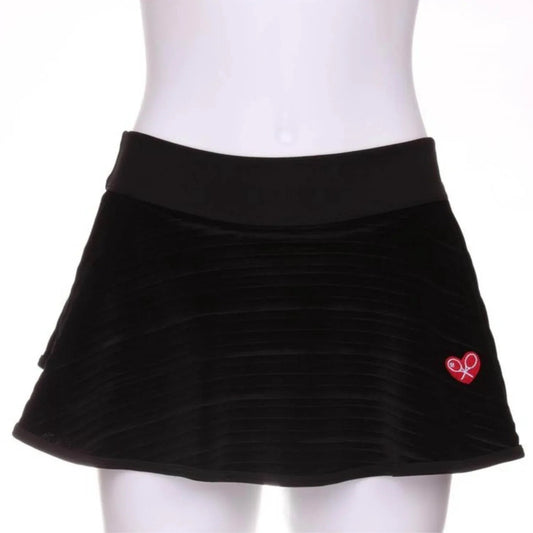 Women's Striped Velvet Skirt