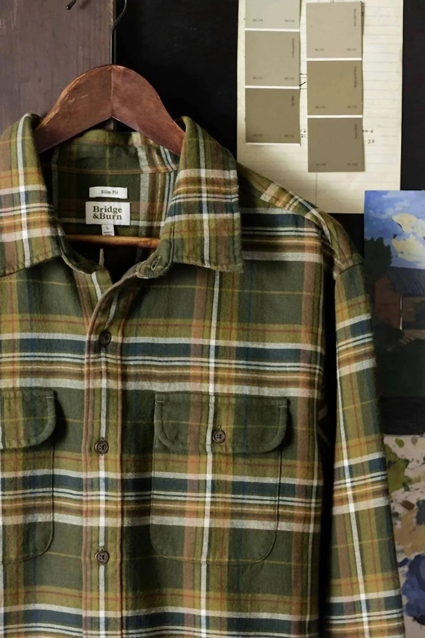 Cole Slim Fit Brushed Cotton Shirt
