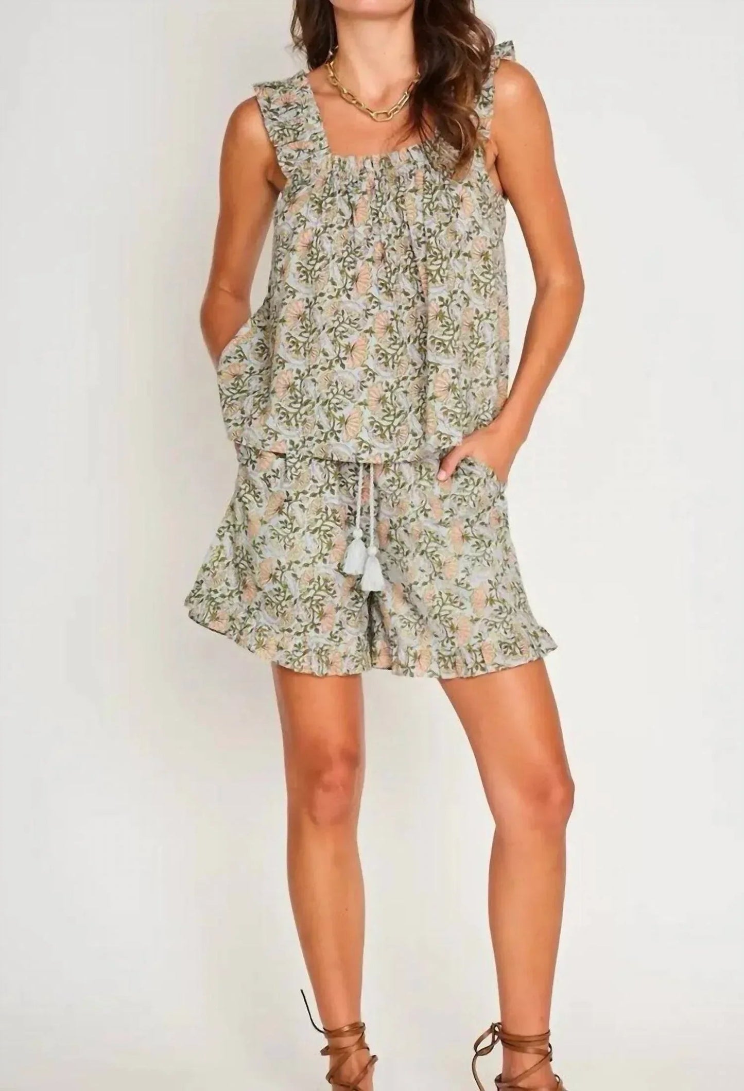 Alexi Ruffle Strap Top