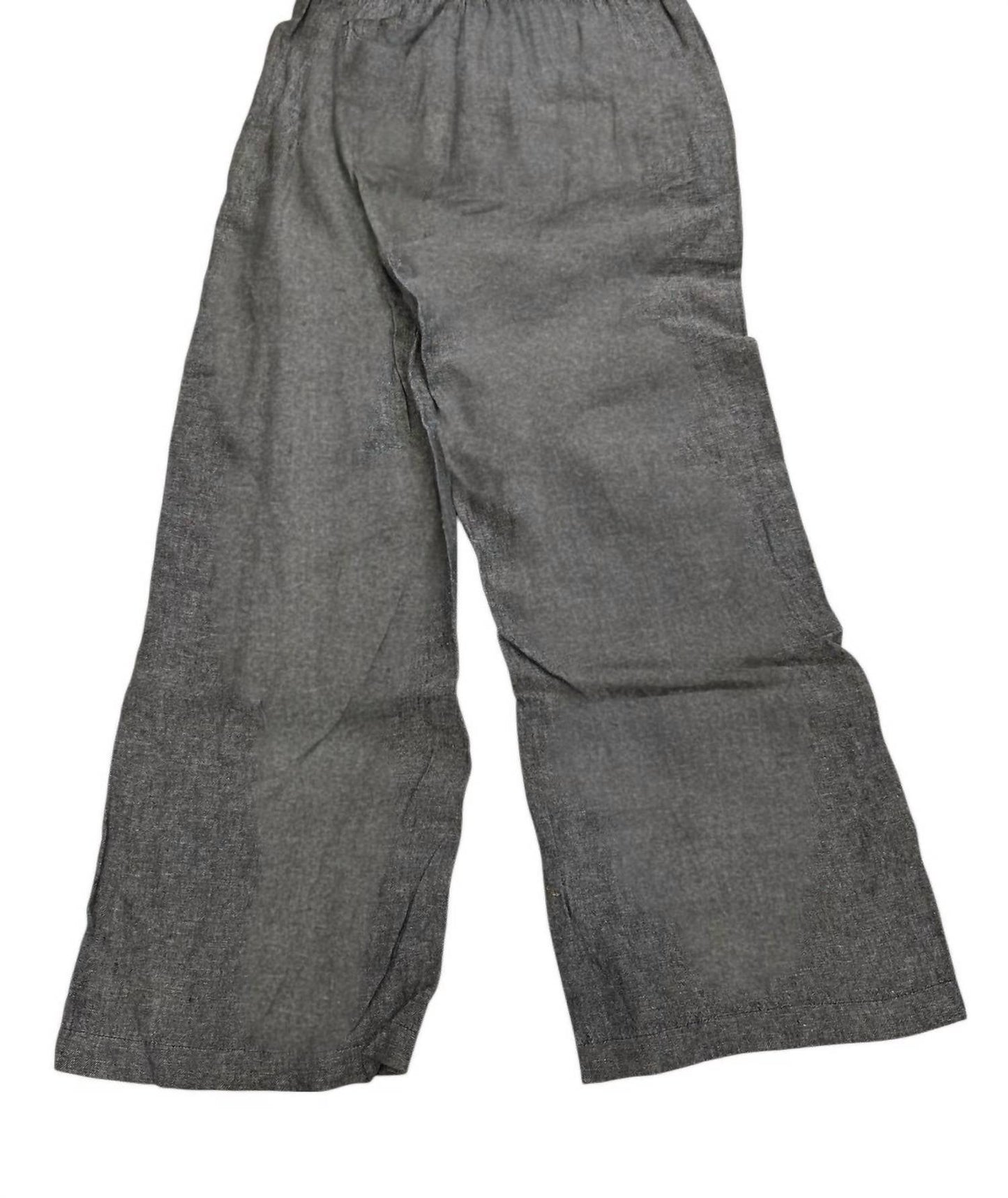 Women's Wide-leg Linen Blend Pull-on Casual Pants