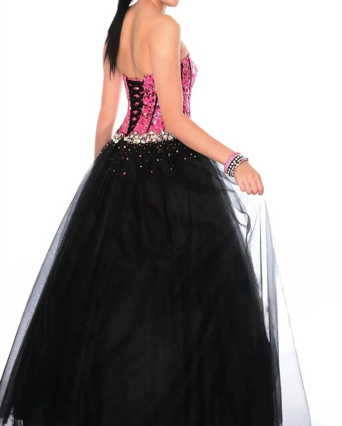 Sequin Corset Lace-up Back Ballgown