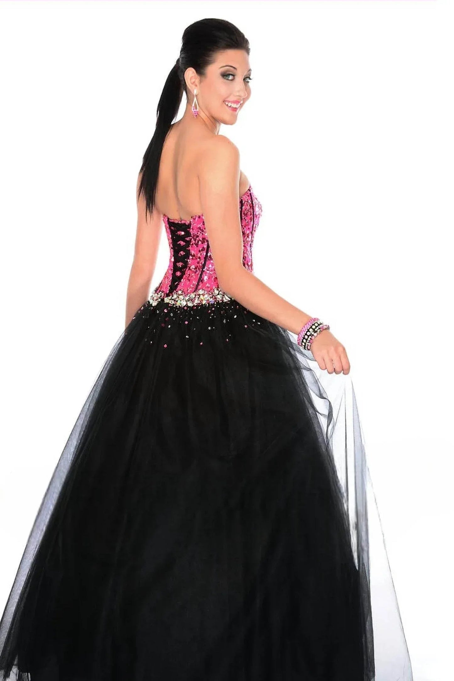 Sequin Corset Lace-up Back Ballgown