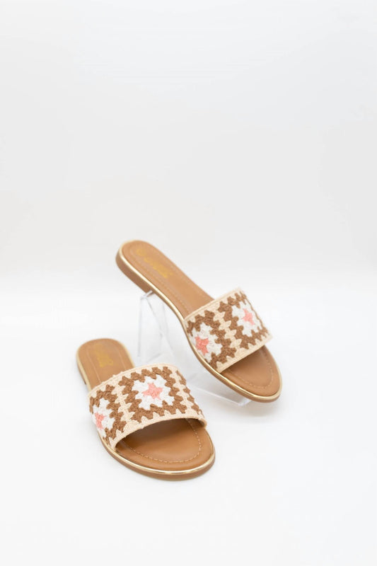 Women's You're So Golden Crochet Sandals