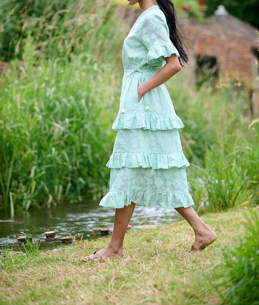 Celine Cotton Lace Dress