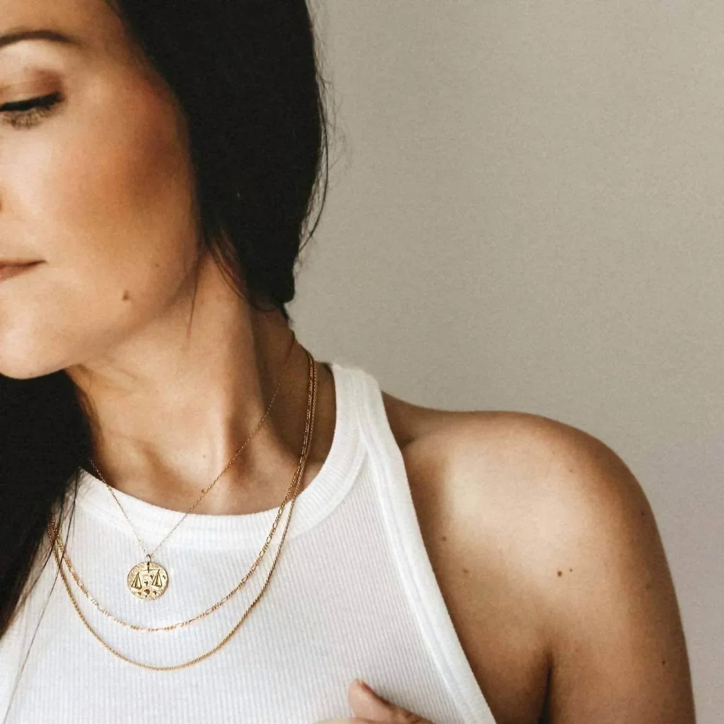 Women's Libra Waae Zodiac Sign Necklace