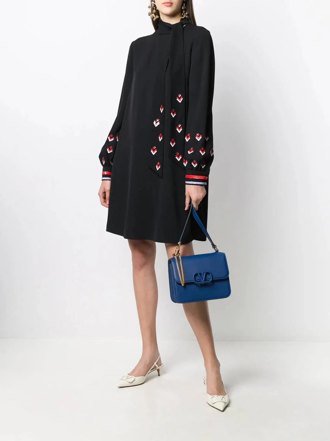 Paillettenkleid Langarm
