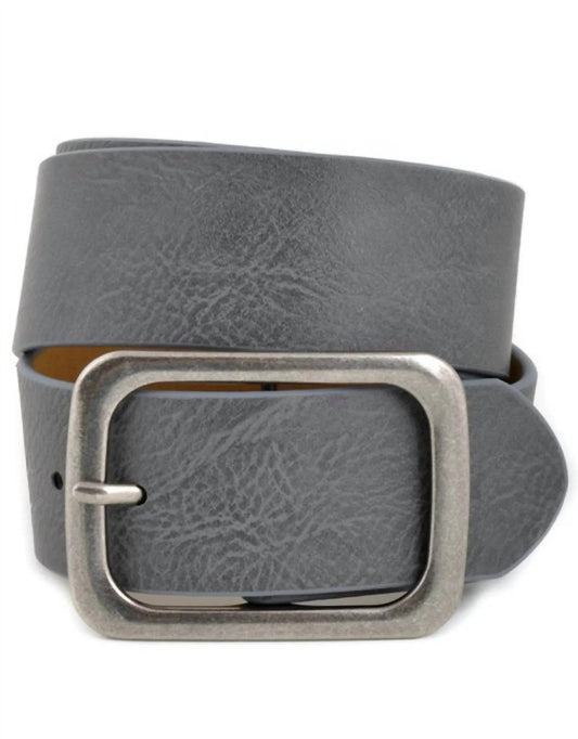 Women's Square Buckle Leatherette Belt
