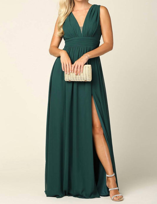 Maxikleid mit V-Ausschnitt